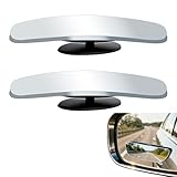 2 Stück Frameless Toter Winkel Spiegel Auto, Einstellbarer Auto Spiegel mit 360° Drehung, für bessere Sicht und Sicherheit im Straßenverkehr, Rückspiegel Auto Universell für Autos & SUVs