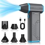 Compressed Air Duster, Hausmeister Airflex Mini - 120,000 RPM Electric Air Duster, Reusable Cordless Blower Replaces Canned Air for Keyboard, PC, Car, Electronics Cleaning