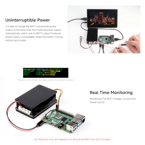 Waveshare Uninterruptible Power Supply (UPS) Module, Supports Charging and Power Output at the Same Time, 3S & 5V 5A Output, Compatible with Raspberry Pi Board - Image 6