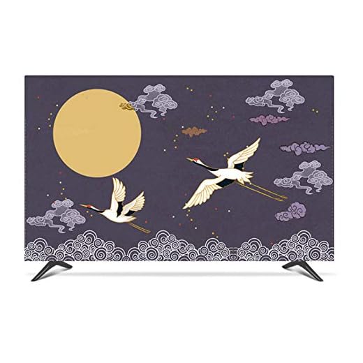 MFMYUANHAN 55-tums TV-täckduk dekorativ duk TV-skärm skyddande fodral hängande TV-skydd (22-80 tum) (Storlek: 75 tum)