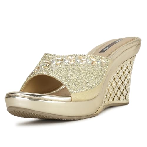 BATA Red Label Womens CLAUDIA MULE E 23 Festive (7798010_GOLD_7 UK) (B0CJNLRLXP) Amazon Price History, Amazon Price Tracker