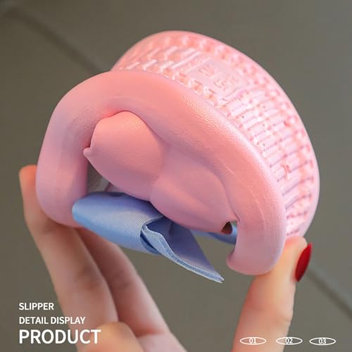 Girls Bow Slippers Cute Flip Flops Summer Cushion Thick Sole Large Bow Kawaii Platform Cloud Slides Home Sandals3
