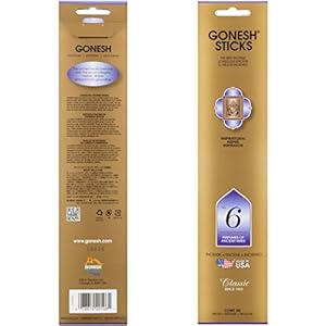Gonesh classic collection 6 incense 4 pack 4 piece gold  urban country home decor