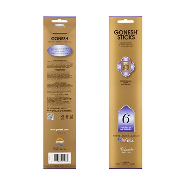 Gonesh classic collection 6 incense 4 pack 4 piece gold  urban country home decor