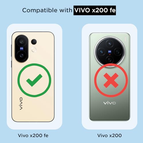 Image of Pikkme Back Cover for Vivo X200 Fe 5G Mag-Safe Shockproof PC + TPU Protective Case Magnetic Support Bumper Case (Transparent Mag-Safe)