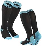 Ajuste perfecto – Medias de apoyo para comodidad, fuerza de apoyo y estilo. Ideal para correr, hacer senderismo, trekking, entrenamiento, bicicleta o para vuelo, viajes, enfermeras, embarazo. Talones reforzados y zona de los dedos y máxima comodidad y durabilidad.