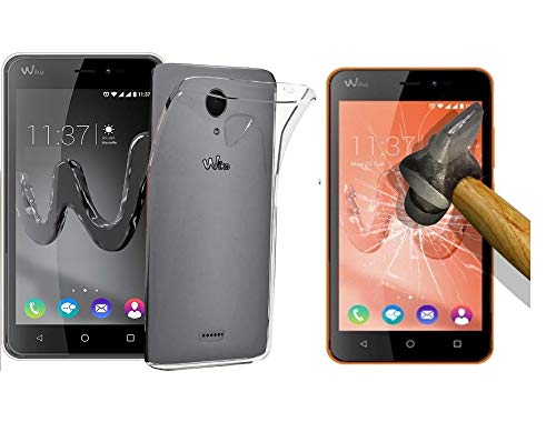 compatible pour Wiko Freddy Etui souple COUVERTURE SILICONE GEL TPU + FILM Verre trempé 9H ( Transparent)