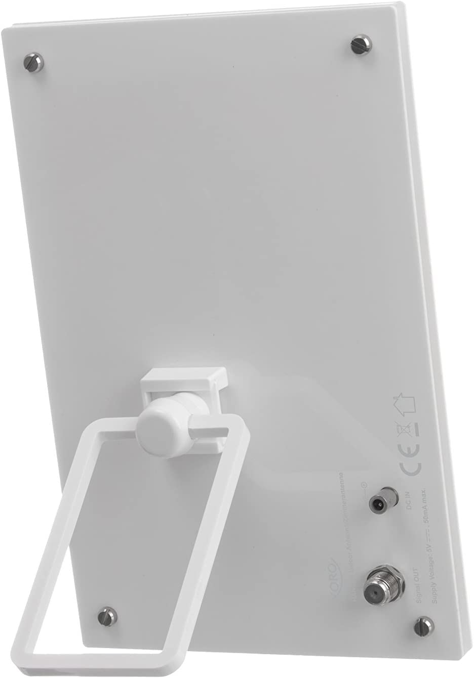 Xoro HAN 300 DVB-T/T2 antena pokojowa (VHF/UHF, wzmocnienie 20 dB, kabel 2 m), biała