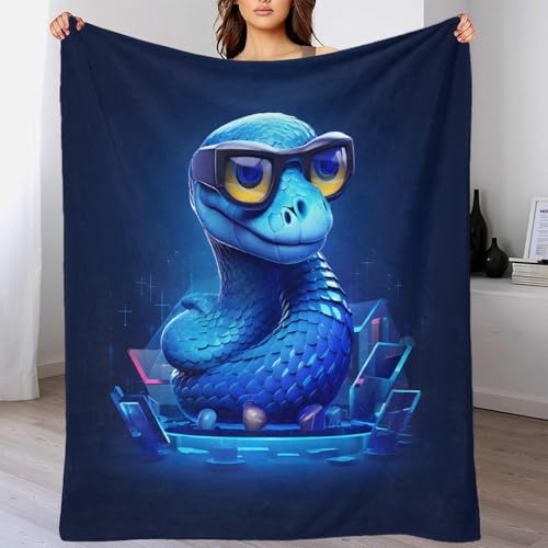 Couverture serpent 3D plaid microfibre chaud grand format 150x200 cm - 4