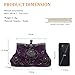 Imagen de CORIOS Vintage 1920s Cuentas Bolsa de Noche Clutch con Floral para Mujer Embrague de Lentejuelas Bolsos de Fiesta Bolso de Boda Elegante Bolso de Hombro para Banquete Fiesta de Graduación Morado