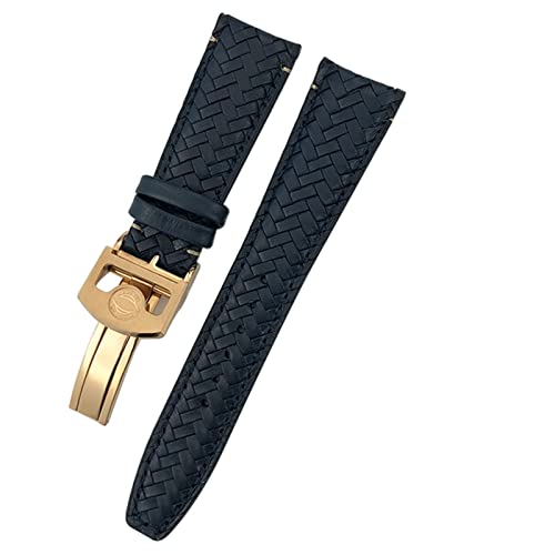 Bracelet de montre en cuir bleu VELORE pour IWC Portugieser et Big Pilot en 20mm 21mm 22mm