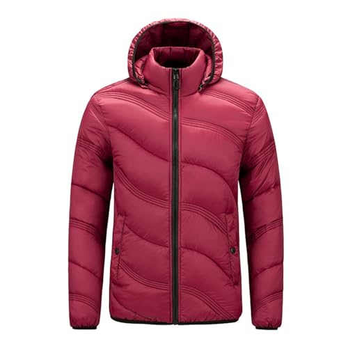 Chaqueta Gruesa Cálida De Invierno Para Hombre Caliente Y Esponjoso Manga Larga Chaqueta Acolchada Cálida Unicolor Deportes Parka Deportivo Bolsillo Chaqueta Con Bolsillo