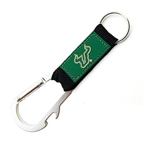 Pro Specialties Group South Florida Bulls Keychain Carabiner Wordmark Green