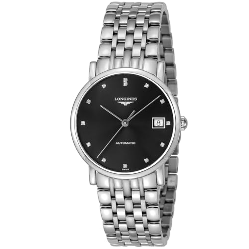 [LONGINES] レディース 腕時計 Watch ロンジン ELEGANT エレガント L4.809.4.57.6 自動巻 日常生活防水 サファイアガラス ブラック文字盤 ステンレススチール [並行輸入品]