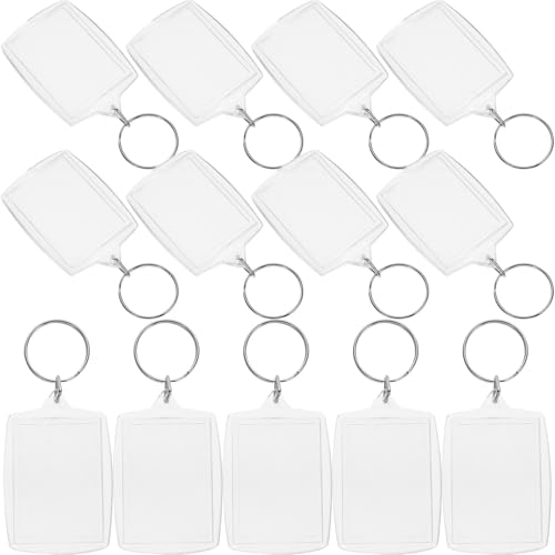 Porte-clés cadre photo pour cadeau de famille, souvenir transparent acrylique à assembler