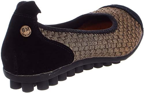 Bernie Mev Bella Me Ballerina Flat Slip On Ballet Shoe - Bronze - Womens - 40