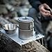 Snow Peak’s Titanium Mini Solo, SCS-0044TR, Japanese Titanium, Ultralight and Compact for Camping and Backpacking, Made in Japan, Lifetime Product Guarantee