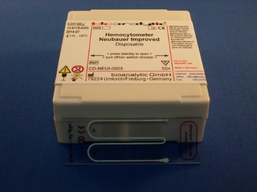Disposable Hemacytometer, Neubauer Improved (25 per Pack)