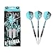 DW Piranha 01 90% Tungsten Steel Tip Dart, 25G | Metal Tip Dart Set with Spare Flights and Storage Case Wallet, Fun Darts Gift Set, Straight Dart Barrels, Professional Darts Accessories