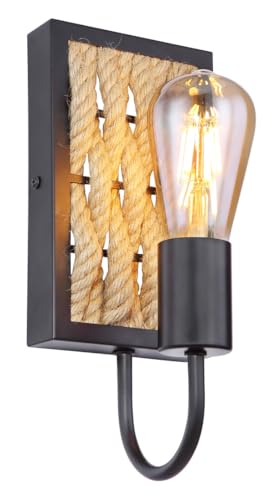 Aplique de pared Blendend E27 negro mate de diseño globo industrial para interior 2