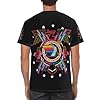 Men's English Rock Band T-Shirts Fashionable Full-Print Tees Versatile Summer Short Sleeve Shirt Multicoloured 3XL #1