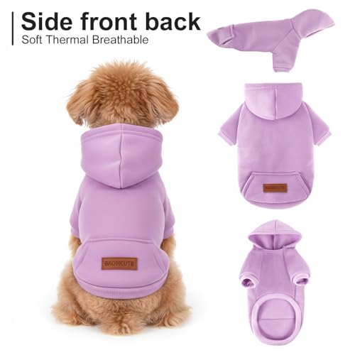 Image of 1 Pack Dog Hoodie Warm Hood Dog Sweater Cold Weather Small Dogs Sweatshirt Comfort Pet Clothes for Small Medium Dogs with Pockets Cats Chihuahua Clothes for Male Female Girl Boy Sporty Daily Wear