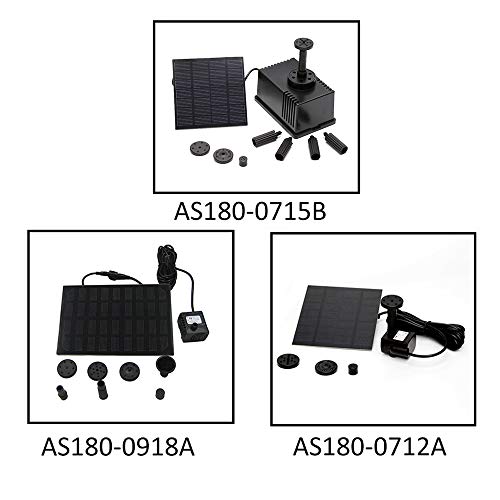 Equipamento ao ar livre, Romacci Kit de painel de bomba de água de fonte solar Square 7V 1.2W 180 L/