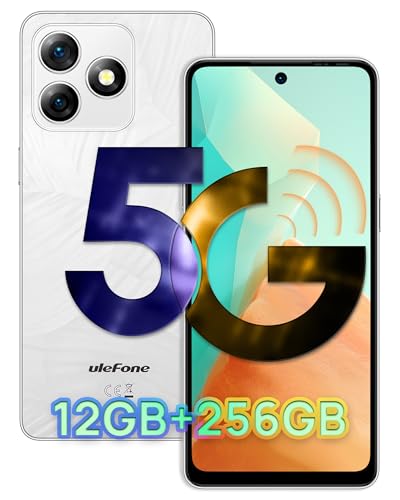 Ulefone Note 18 Ultra 5G Mobile Phones, 256GB/2TB Expanstion, 6.78 inch 3D Corning Gorilla Glass, 90Hz, 50MP Dual Camera, Android 13, Dimensity 720, NFC, 18W Charging, Phone Case, Titanium White