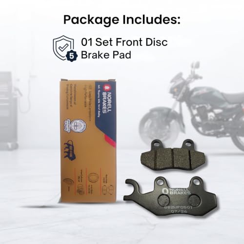 Image of NORELL 8906219820953 Front Disc Brake Pad Set (01 Set) Compatible with Hero Honda CBZ & Karizma OM (Front)