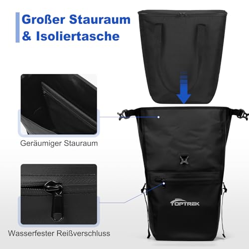 toptrek Fahrradtaschen für Gepäckträger, Fahrradtasche Gepäckträger mit Isoliertasche, Fahrrad...