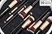 BS-MALL Makeup Brushes Premium Makeup Brush Set Synthetic Kabuki Cosmetics Foundation Blending Blush Eyeliner Face Powder Brush Makeup Brush Kit (10Pcs, Gold)