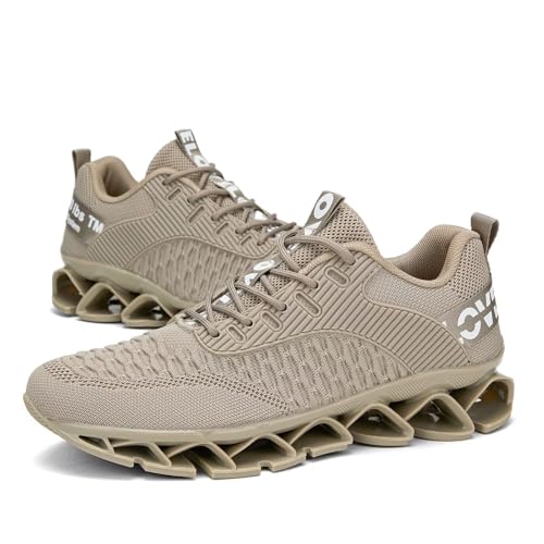 Image of Vooncosir Men's Fashion Sneakers Breathable Mesh Running Shoes Blade Non Slip Soft Sole Casual Athletic Walking Shoes
