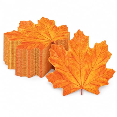 100Pcs Fall Leaf Luncheon Napkins Autumn...