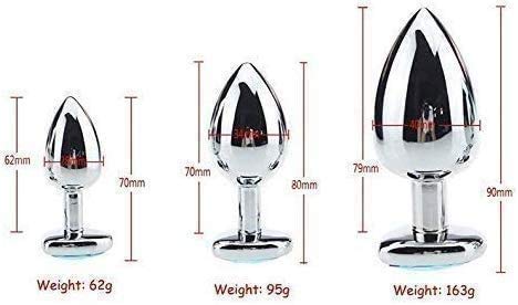 Plug Silver Metal Trainer Kit, adequado para iniciantes, 3 peças/set - Light Blue Heart Diamond Trai