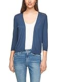 ist gemustert s.Oliver Damen Feinstrick-Cardigan mit 3/4-Arm Faded Blue 42