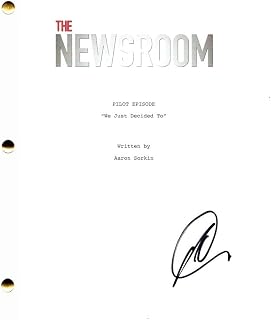 OLIVIA MUNN SIGNED AUTOGRAPH THE NEWSROOM FULL PILOT SCRIPT - AARON SORKIN DRAMA, PSYLOCKE X-MEN BEAUTY, SIX, IRON MAN 2, MAGIC MIKE