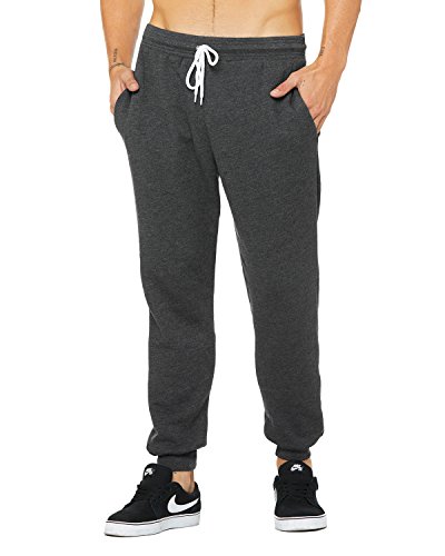 Bella Canvas 3727 Unisex Sponge Fleece Jogger Sweatpants-Dark Grey Heather-XL
