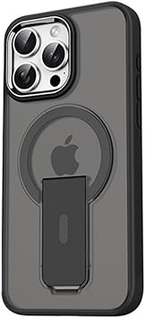 GGM G Y M & AKSESUAR iPhone 15 Pro Max i in Magsafe ile Uyumlu Arkas  Mat Yap ya Metal Kamera  er eveli Ultra G lendirilmi  A l r Stantl  Tork K l f Siyah