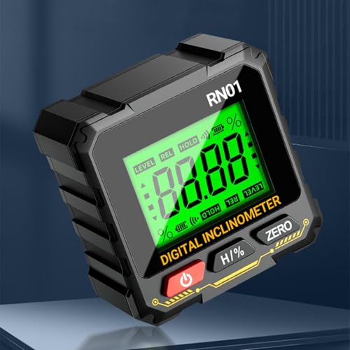 Angolometro digitale con elettronico, forte calibro magnetico a 4 lati con retroilluminazione, inclinometro a cubo, goniometro per seghe da tavolo, strumento di livello a cubo angolare, strumento di