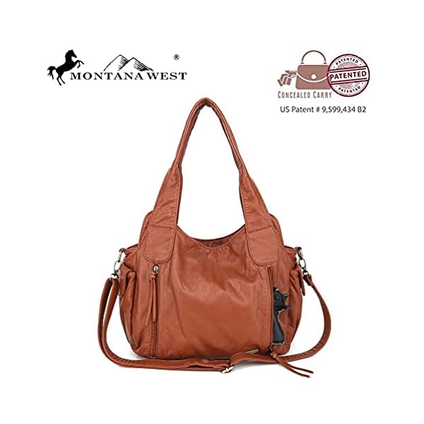 Montana-West-Handbags-for-Women-Washed-Leather-Hobo-Bags-Concealed-Carry-Purses-Stylish-Satchel-Handbag-with-Crossbody-Strap Montana West Washed Leather Shoulder Bag MWC-019SBR