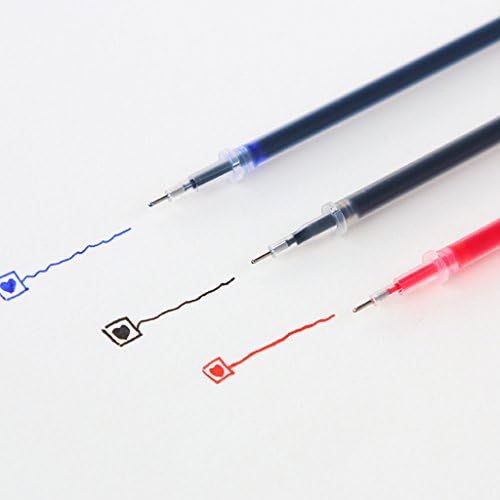S-TROUBLE 10Pcs 0.38mm Gel Ink Ballpoint Pen Refill Black Blue Red Stationery Supply
