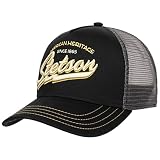 Stetson American Heritage Kids Cap Basecap Baseballcap Kindercap Trucker Truckercap Meshcap Kinder/Damen/Herren - Snapback, mit Schirm, Schirm Frühling-Sommer - One Size schwarz