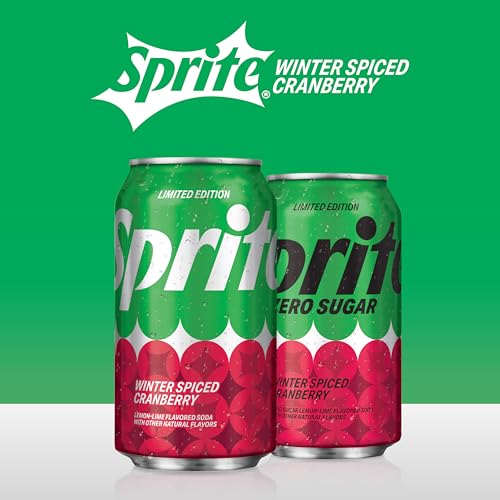 Sprite Winter Spiced Cranberry, Lemon-Lime and Cranberry Flavored Soda Pop Soft Drink, 12 fl oz, 12 Pack image 7