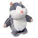 Upgrade Version Talking Hamster Mouse Toy - Repeats What You Say and Can Walking - Electronic Pet Talking Plush Buddy Hamster Mouse for Child Kids Gift Party Toys (Gray)