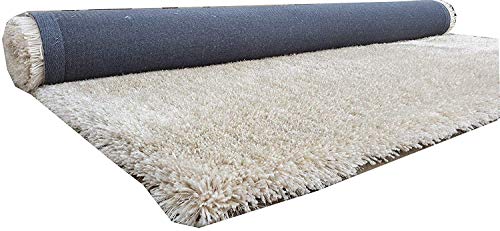 Image of Imra Carpet for Home Handwoven Fluffy Shag Collection with 2 inch Thickness 4.1 X 6.2 Feet (120X180 cm) Color Ivory
