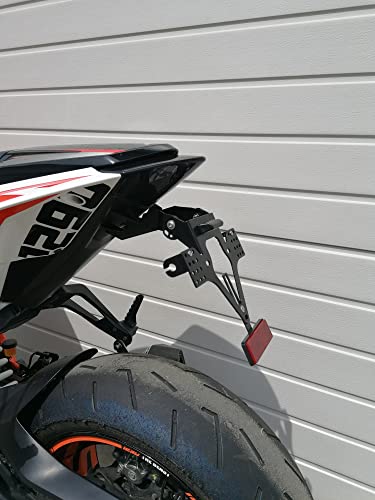 Kennzeichenhalter GroFaTec EVO Set kompatibel mit KTM 1290 Superduke R Bj 2014-19 Super Duke SDR Kennzeichenträger Beast kurzes Heck Heckumbau für OEM Blinker