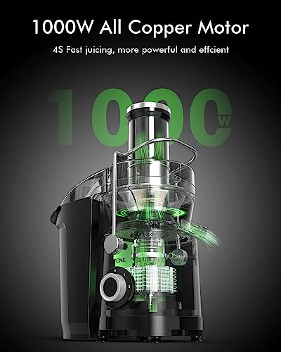 Juicer Machine, Sifene 1300W(Peak) Moto Larger 3.2" Mouth Centrifugal Juicer Extractor Maker, Juice Squeezer For Whole Fruits And Vegetables, Dual Speeds,Easy To Clean, Bpa Free #TOP2
