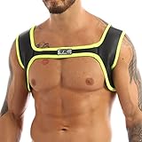 TiaoBug Men's Neoprene Harness Fitness Sports Shoulder Strap Muscles Protector Black Small