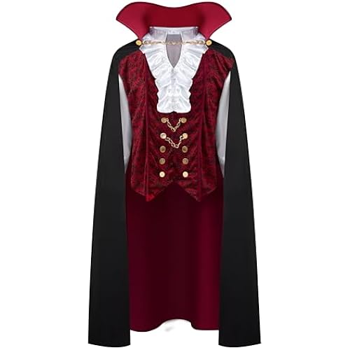 Spooktacular Creations Halloween Men Vampire Costume,Halloween Men's Vampire Cape, Dracula Costume Men