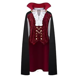 Spooktacular Creations - Vampir Kostüm Erwachsene, halloween kostüm vampir, Renaissance Mittelalterliche Vampir Deluxe Halloween Kostüm für Herren Rollenspiel Sins Cosplay (XX-Large, Red)